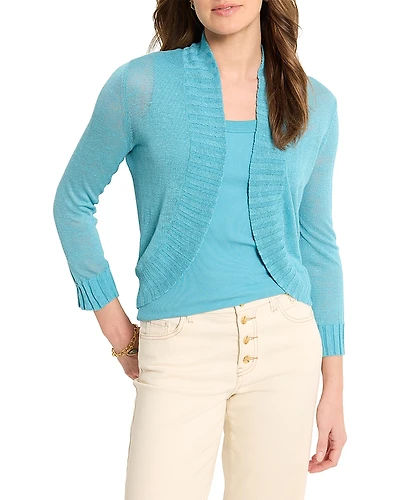 Nic+Zoe Bolero Linen Blend Cardigan Sweater