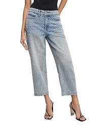 Good American Crystal Stars 90s Ankle Jeans