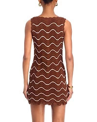 Orel Wave Crochet Mini Dress