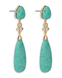 Turquoise Solstice Turquoise & Cubic Zirconia Linear Drop Earrings