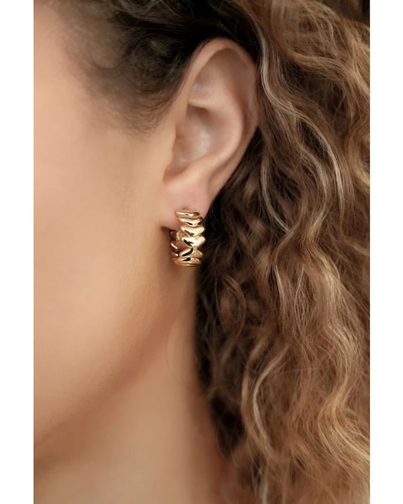 Metal Moderna Small Half Hoop Earrings