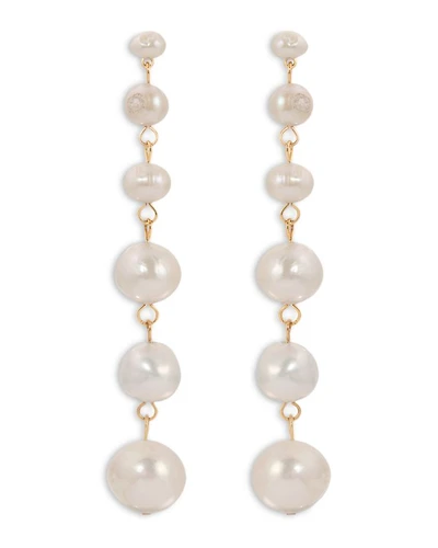 Cultured Freshwater Pearl Linear Drop Earrings