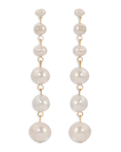 Ettika Cultured Freshwater Pearl Linear Drop Earrings
