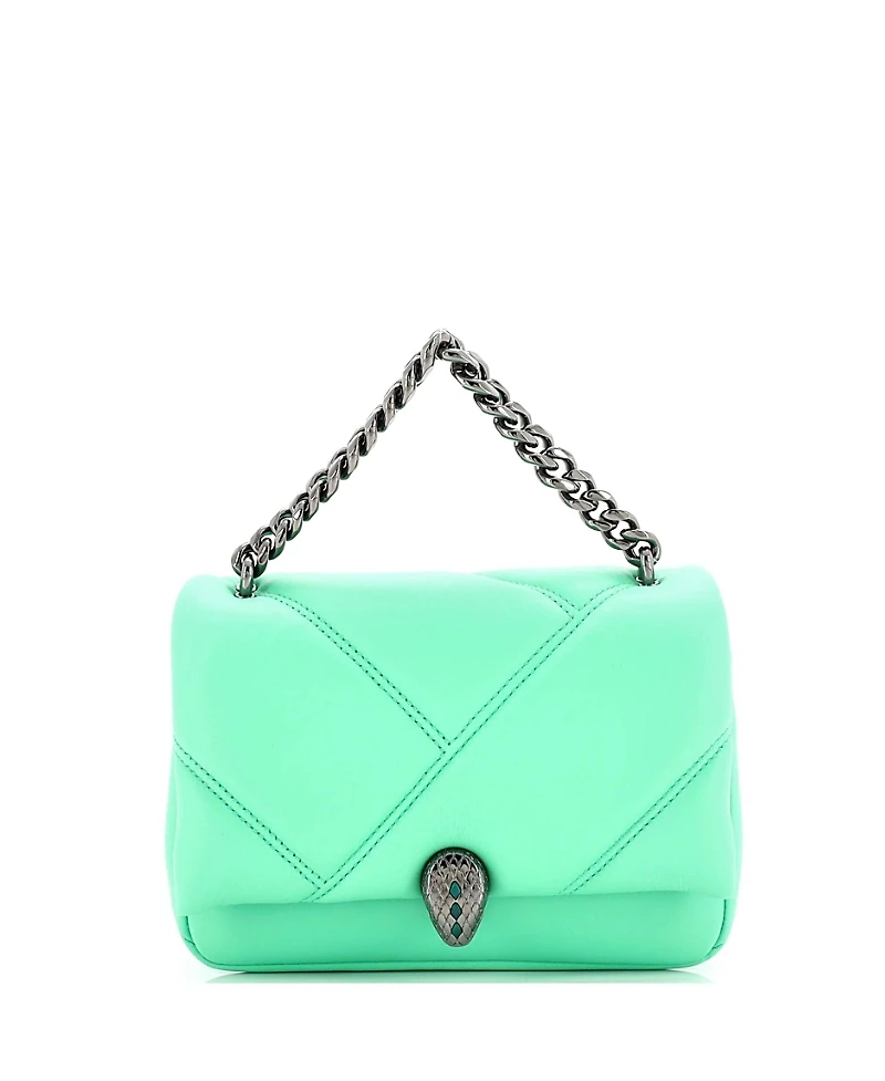 Pre-Owned Bvlgari Mini Serpenti Cabochon Messenger Bag Diagonal Quilted Leather