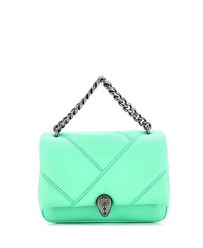 Pre-Owned Bvlgari Mini Serpenti Cabochon Messenger Bag Diagonal Quilted Leather