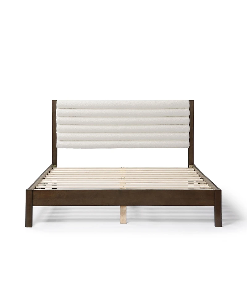 Furniture of America Adin Boucle Platform Bed, Queen