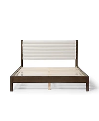 Furniture of America Adin Boucle Platform Bed, Queen