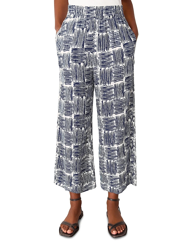 Whistles Hatch Squares Cropped Pants