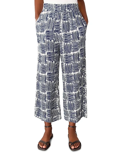 Whistles Hatch Squares Cropped Pants