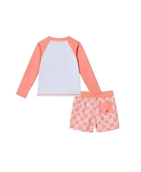 Boys' Sunglasses & Beach Vibes Rashguard and Swim Trunk Set - Little Kid, Big Kid