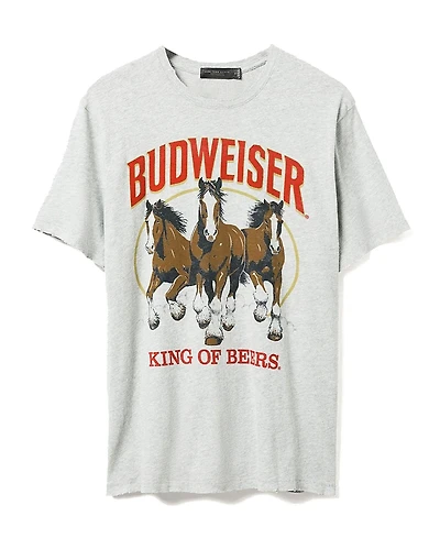 Junk Food Clothing Unisex Budweiser Clydesdale Trio Vintage Tee