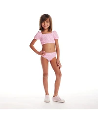 Girls' Smiley Bikini Swimsuit Set - Little Kid
