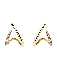 Ana Luisa Solid Gold Lab Grown Diamond Aurora Huggie Studs