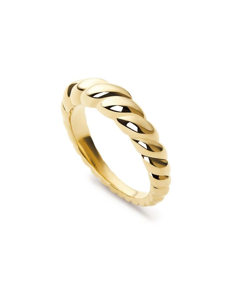 Gold Twist Slim Rope Ring