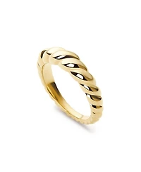 Gold Twist Slim Rope Ring