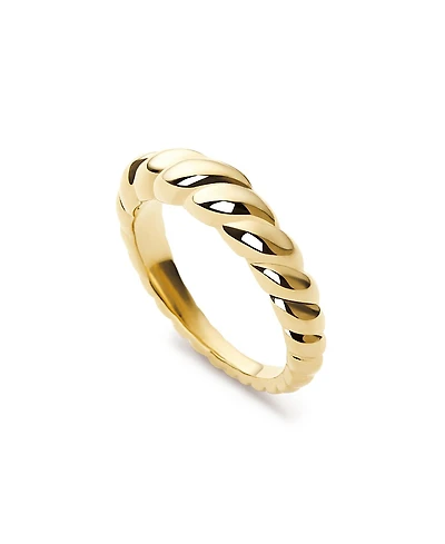 Ana Luisa Gold Twist Slim Rope Ring