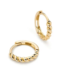 Ana Luisa Solid Yellow Gold - Small Twist Hoop Earrings
