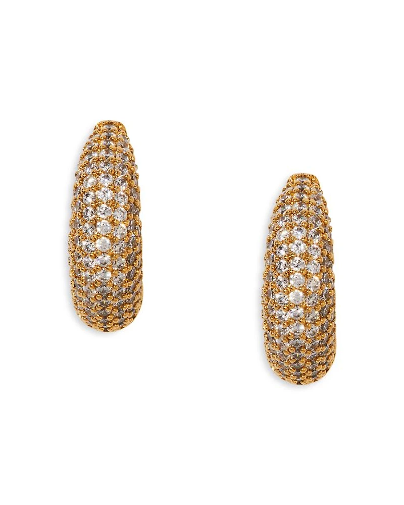 Alma Pavé Dome Hoop Earrings