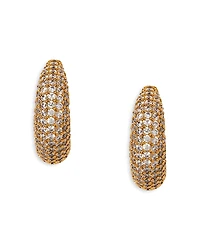 Nadria Alma Pave Dome Hoop Earrings