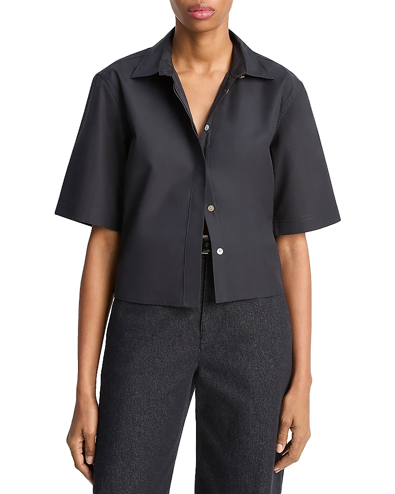 Vince Cropped Poplin Shirt