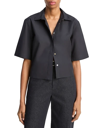 Vince Cropped Poplin Shirt