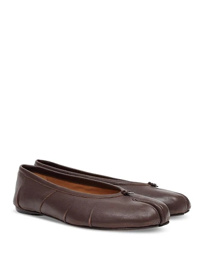 Women's Tabi Leather Ballerina Flats