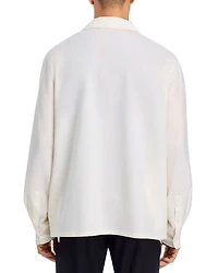 Double Pocket Relaxed Fit Tropical Wool Shirt