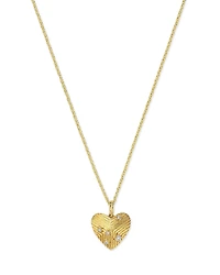 Sydney Evan 14K Yellow Gold Diamond Scatter Heart Pendant Necklace, 18