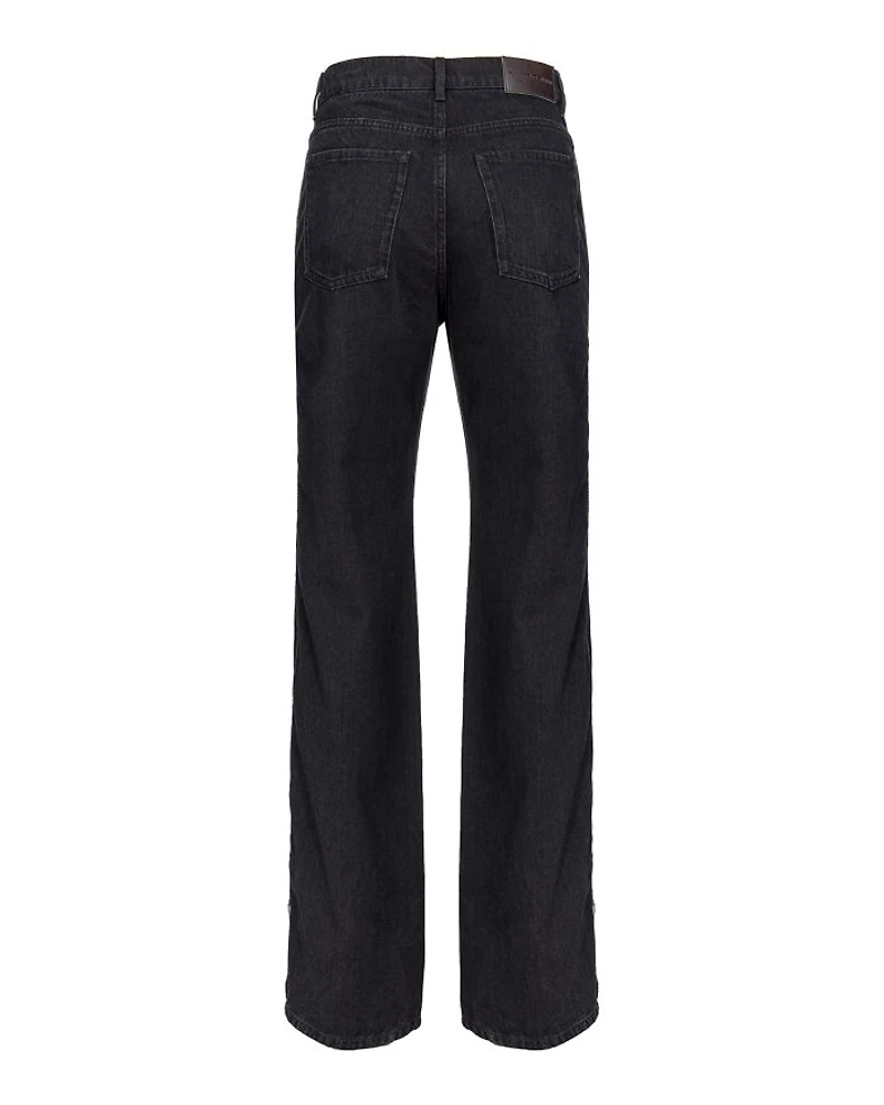 Wanda Wide Leg Jeans Limo Black