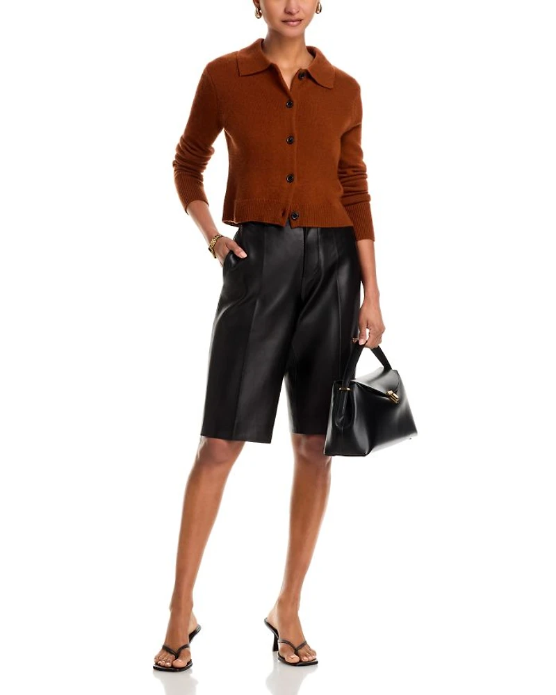 Shrunken Cashmere Cardigan Sweater