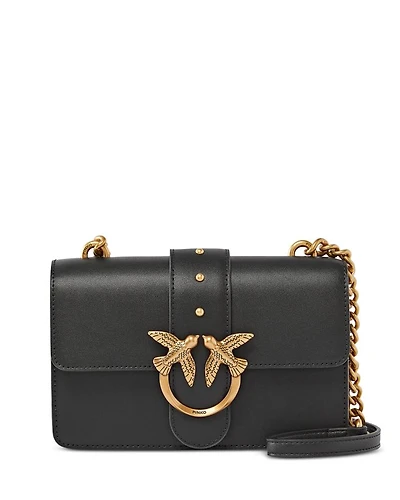 Love One Black Leather Mini Bag