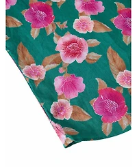 Morgan Floral Print Linen Short Sleeve Shirt
