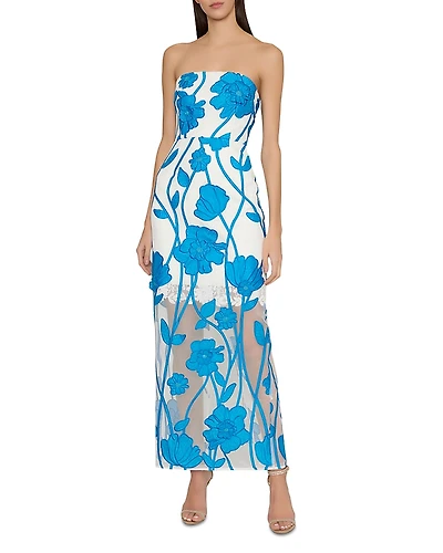 Milly Magnolia Grand Fleur Embroidered Lace Dress