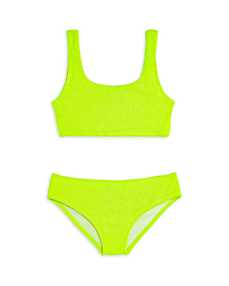 Limeapple Girls' Fay Crinkle Square Neck Two Piece Swimsuit - Little Kid
