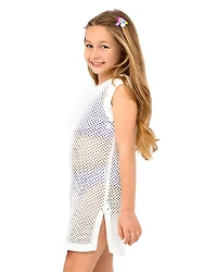 Girls' Reina Crochet Cover-Up Dress - Little Kid, Big Kid