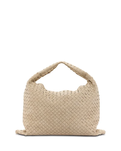 Bottega Veneta Intrecciato Suede Shoulder Bag
