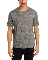 Michael Kors Mouline Short Sleeved Linen Blend Crewneck Tee
