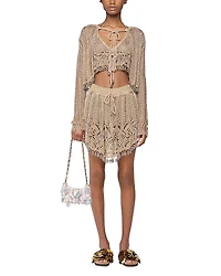 Rabanne Metallic Cropped Cardigan