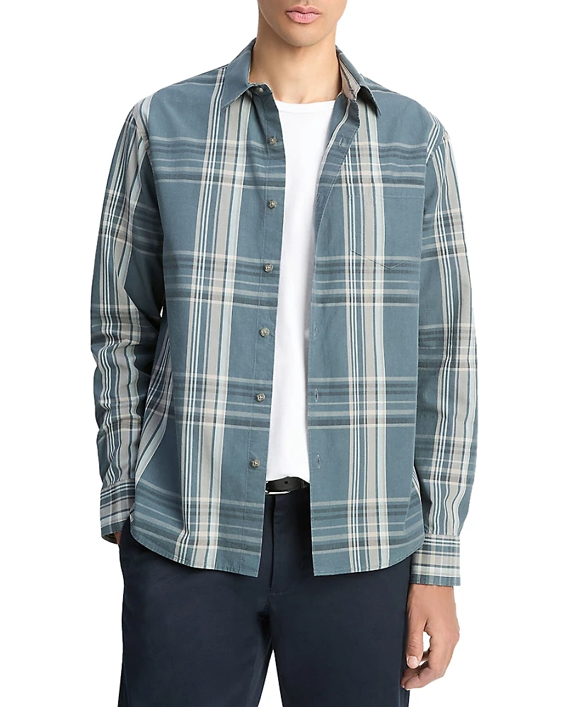 Vince Lorimer Plaid Long Sleeve Shirt