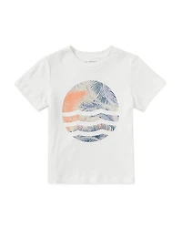 Sol Angeles Unisex Coral Palm Waves Cotton Tee - Little Kid, Big Kid