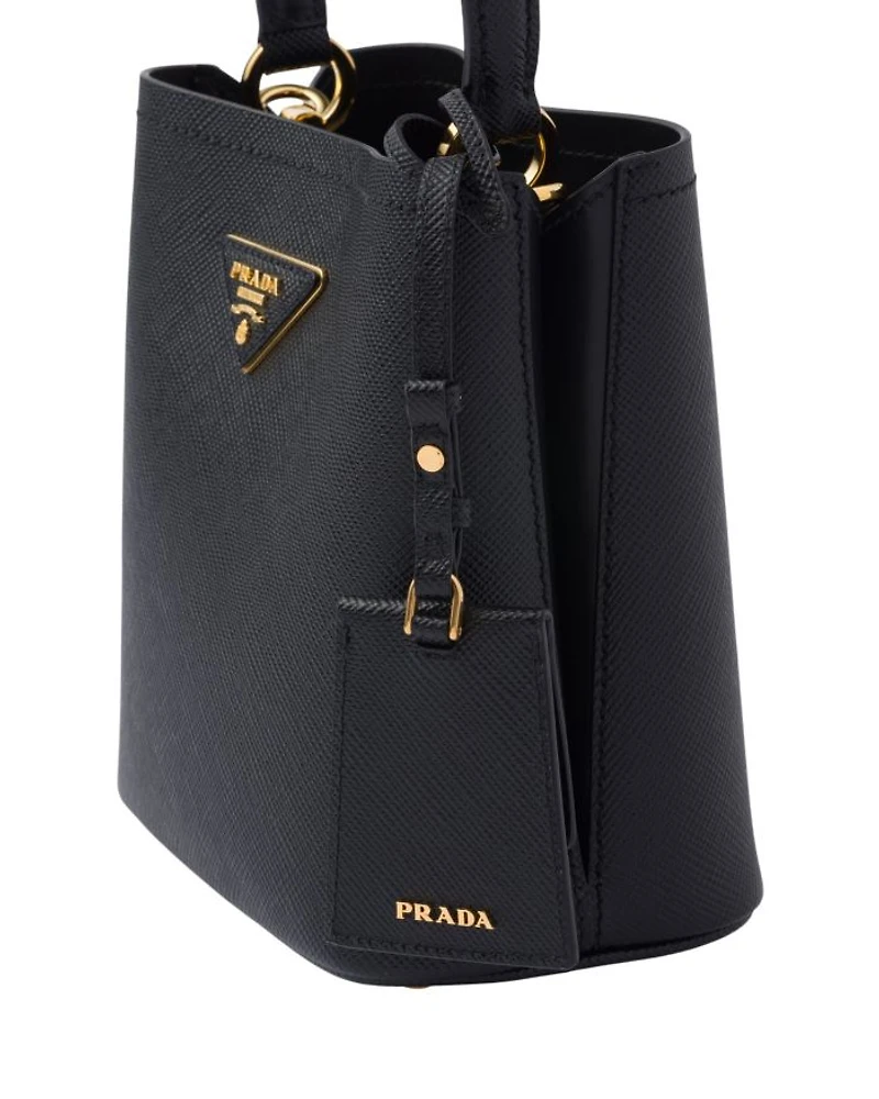 Small Saffiano Leather Panier Bag