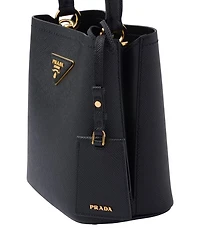 Small Saffiano Leather Panier Bag