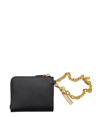 Small Saffiano Leather Zipper Wallet