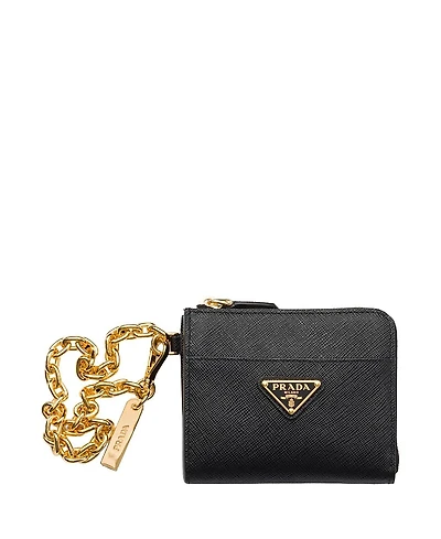 Prada Small Saffiano Leather Zipper Wallet
