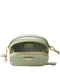 Crochet And Leather Mini-Pouch