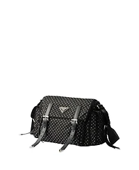 Re-Nylon Shoulder Bag with Studs