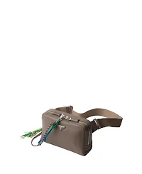 Leather Shoulder Bag With Charm