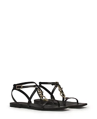 Women's Mesure Flat Leather Sandals