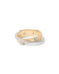 Marco Bicego 18K White & Yellow Gold Goa Diamond Three Strand Ring