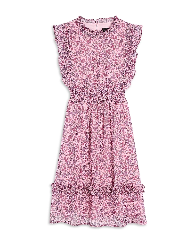 Aqua Girls' Yoryu Print Dress - Little Kid, Big Kid